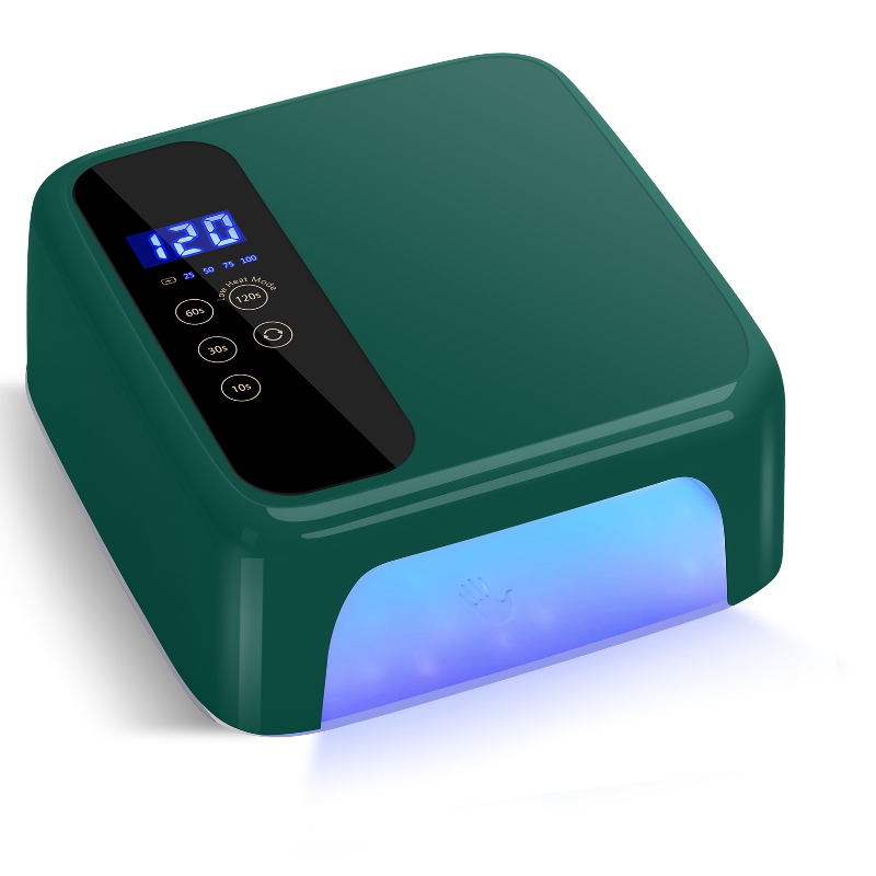 M&R 602Pro 녹색 무선 LED 네일 램프, 무선 네일 드라이어, 72W 충전식 LED 네일 라이트, 4 개의 타이머 설정 센서 및 LCD 디스플레이가있는 휴대용 젤 UV LED 네일 램프, 젤 광택제를위한 전문 LED 네일 램프